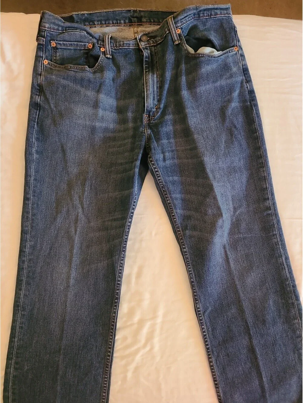 Levis 559 Jeans Mens 38x30  Relaxed Fit Straight Leg Stone Washed Blue Denim